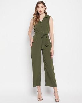 jumpsuit with waist tie-up