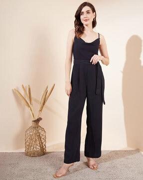 jumpsuit with waist tie-up