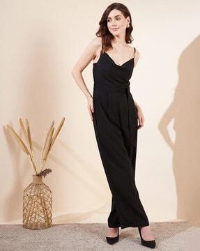 jumpsuit with waist tie-up