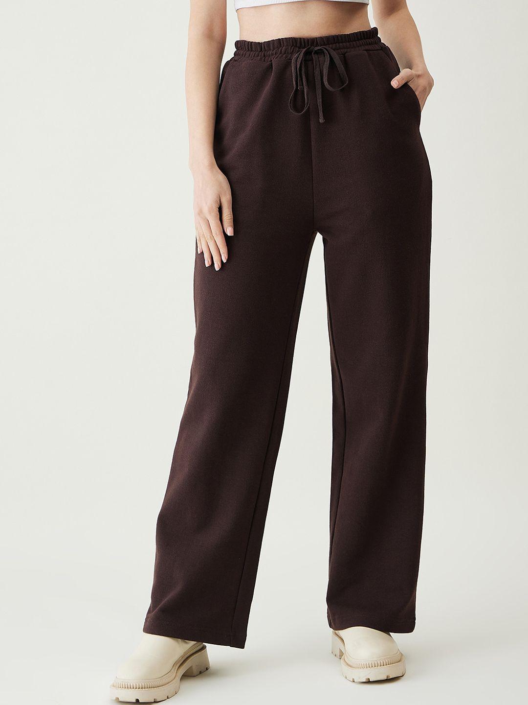 june & harry straight leg straight fit high-rise trousers
