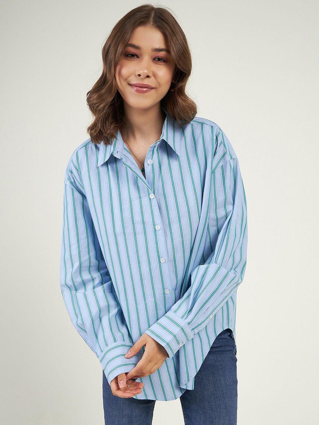 june & harry women white relaxed opaque striped party shirt