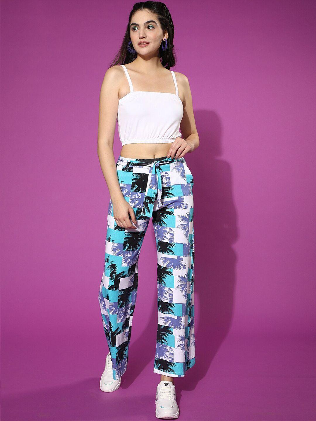 juneberry crop top & printed palazzo co-ords set