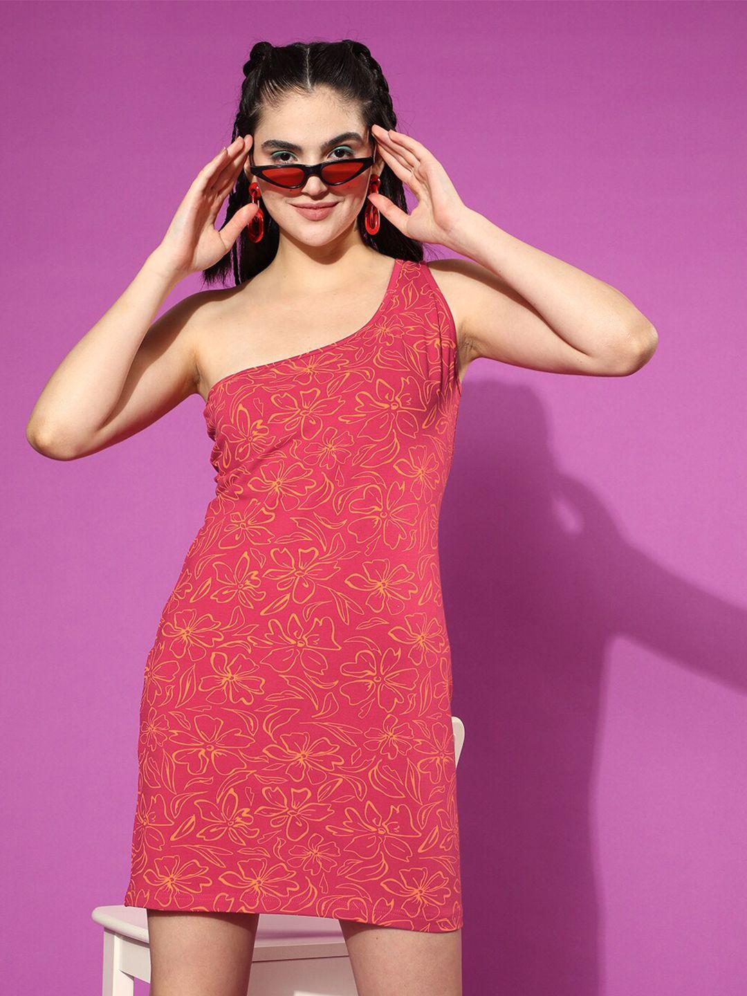 juneberry magenta print sheath dress