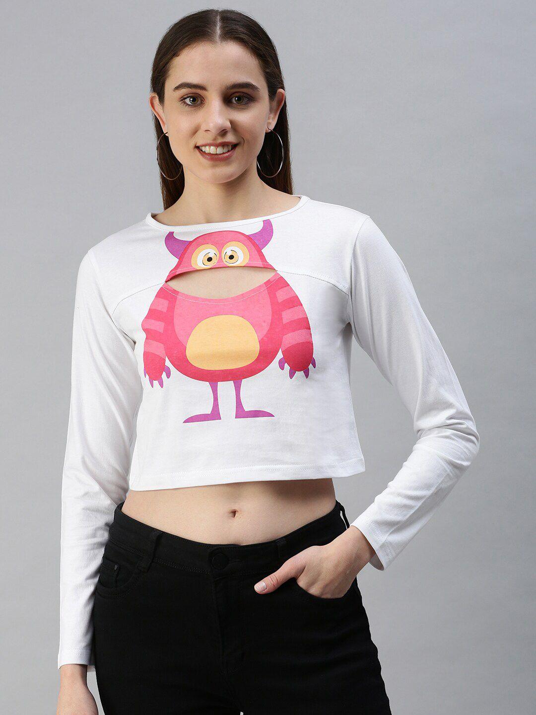 juneberry printed boxy crop top