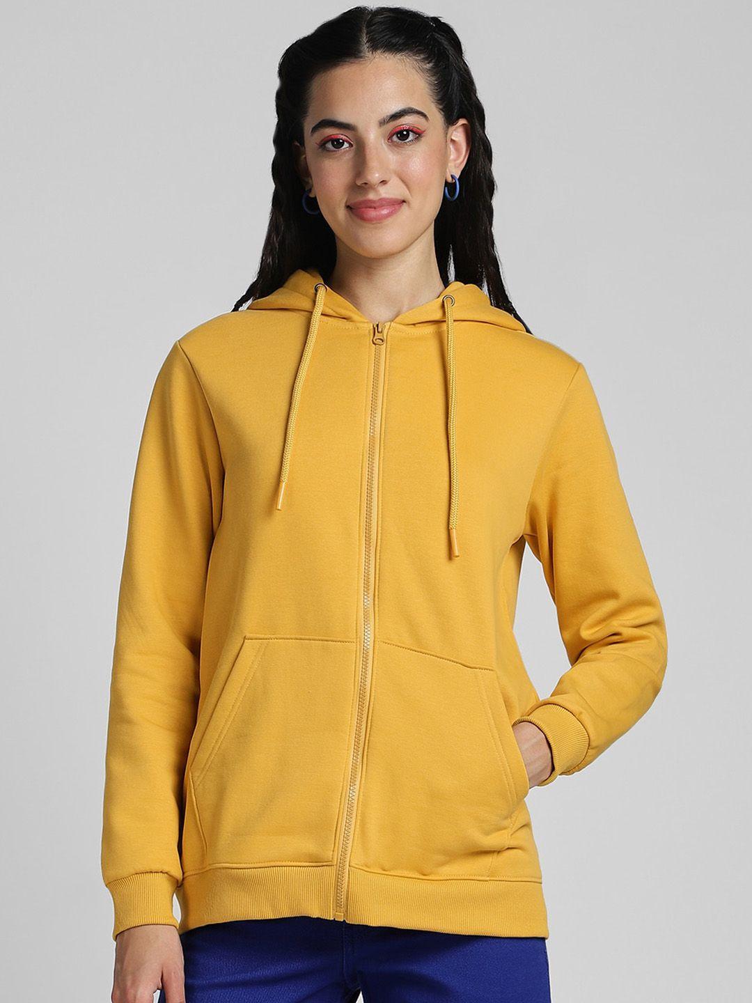 juneberry women mustard fleece lightweight open front jacket