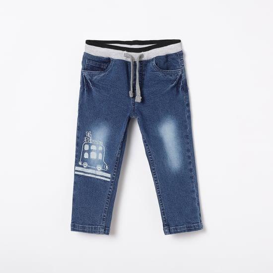 juniors boys faded drawstring jeans