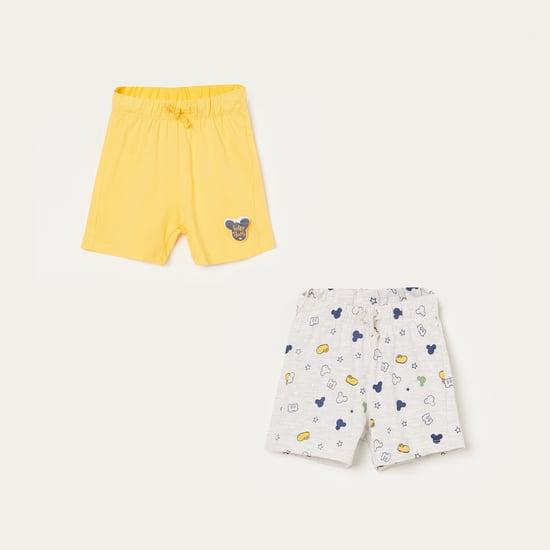juniors boys mickey mouse printed shorts - set of 2