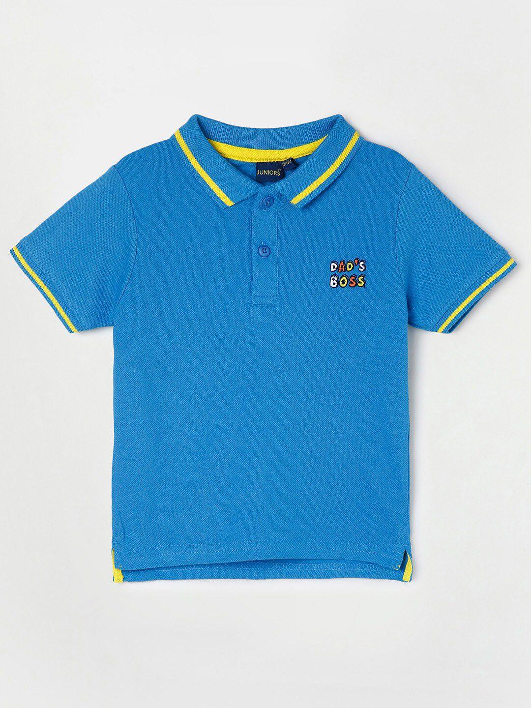 juniors-by-lifestyle-boys-blue-polo-collar-cotton--t-shirt