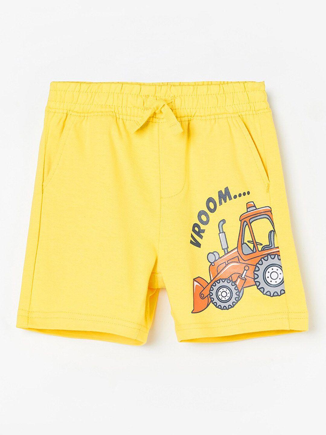 juniors by lifestyle boys graphic printed pure cotton shorts
