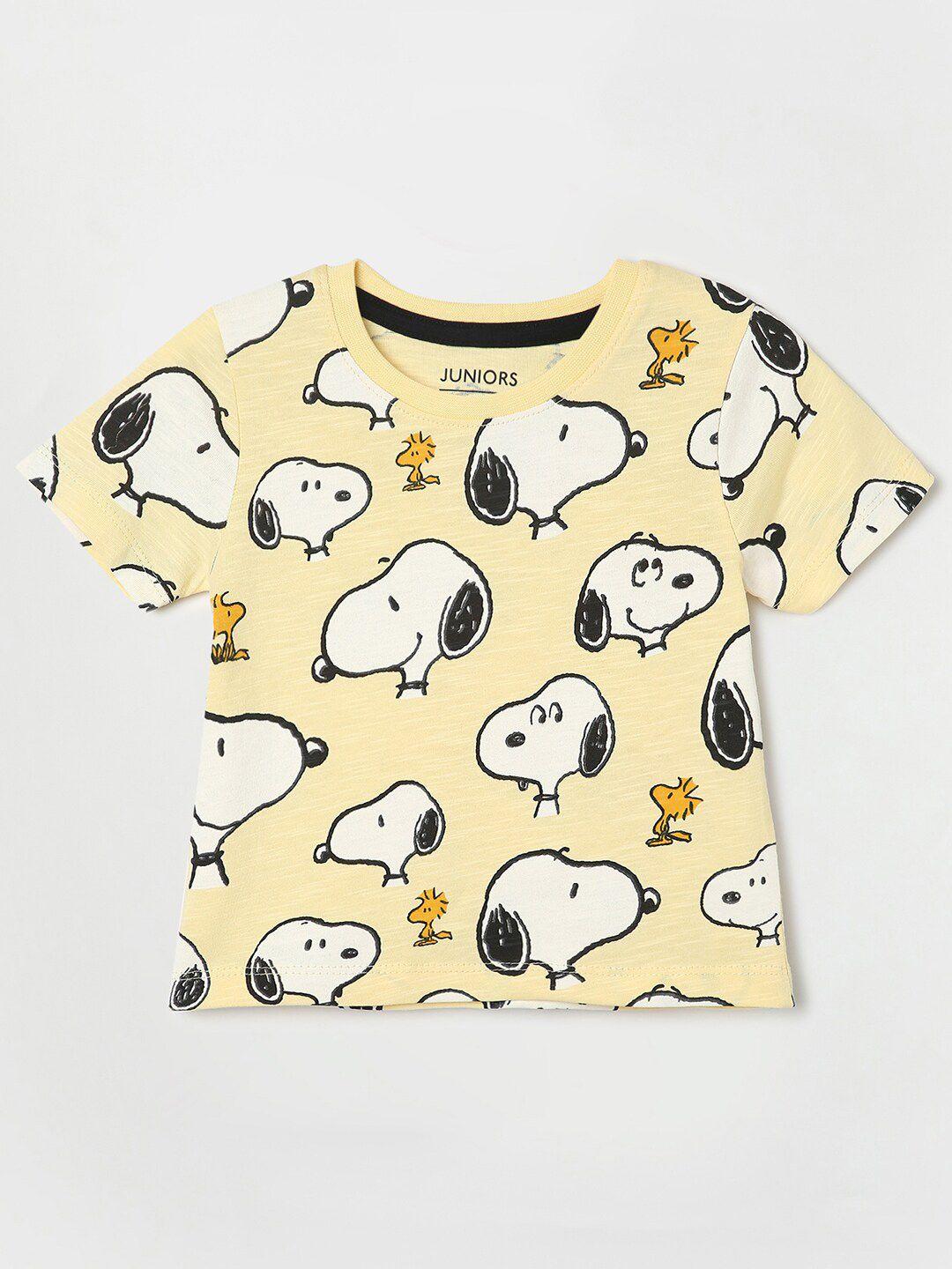juniors by lifestyle boys humor and comic printed snoopy cotton t-shirt