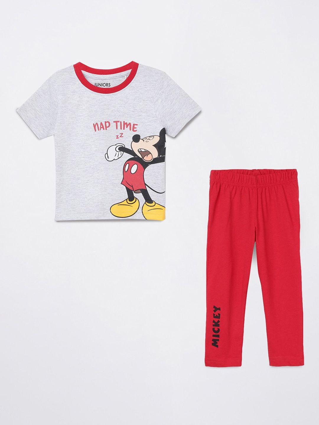 juniors by lifestyle boys mickey mouse printed clothing set