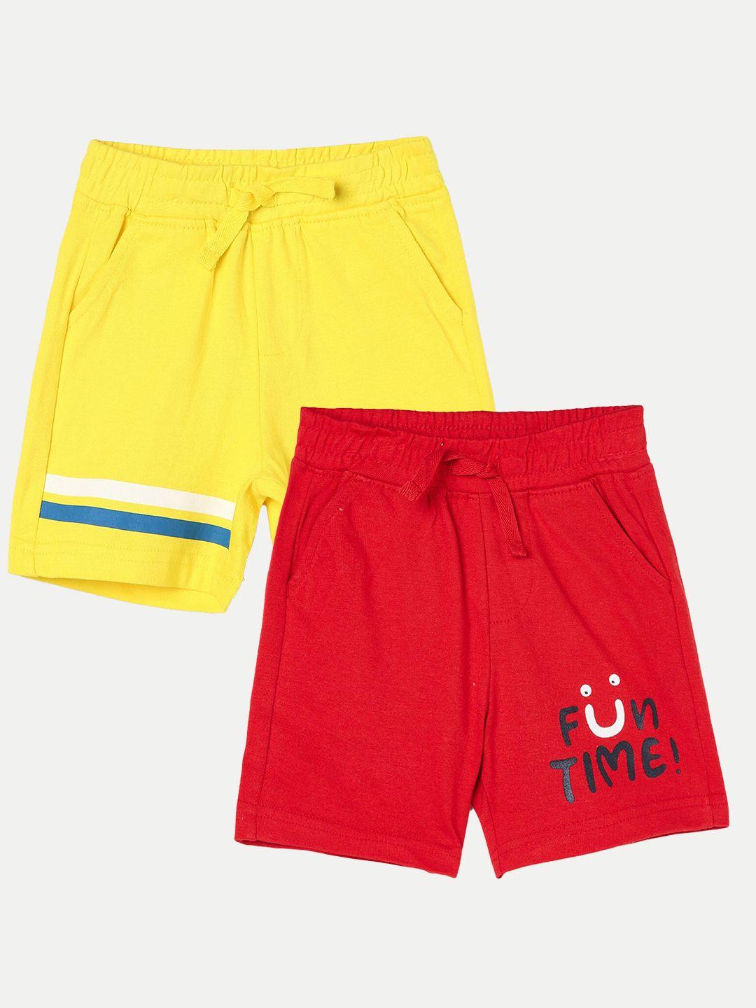 juniors by lifestyle boys pack of 2 printed cotton shorts