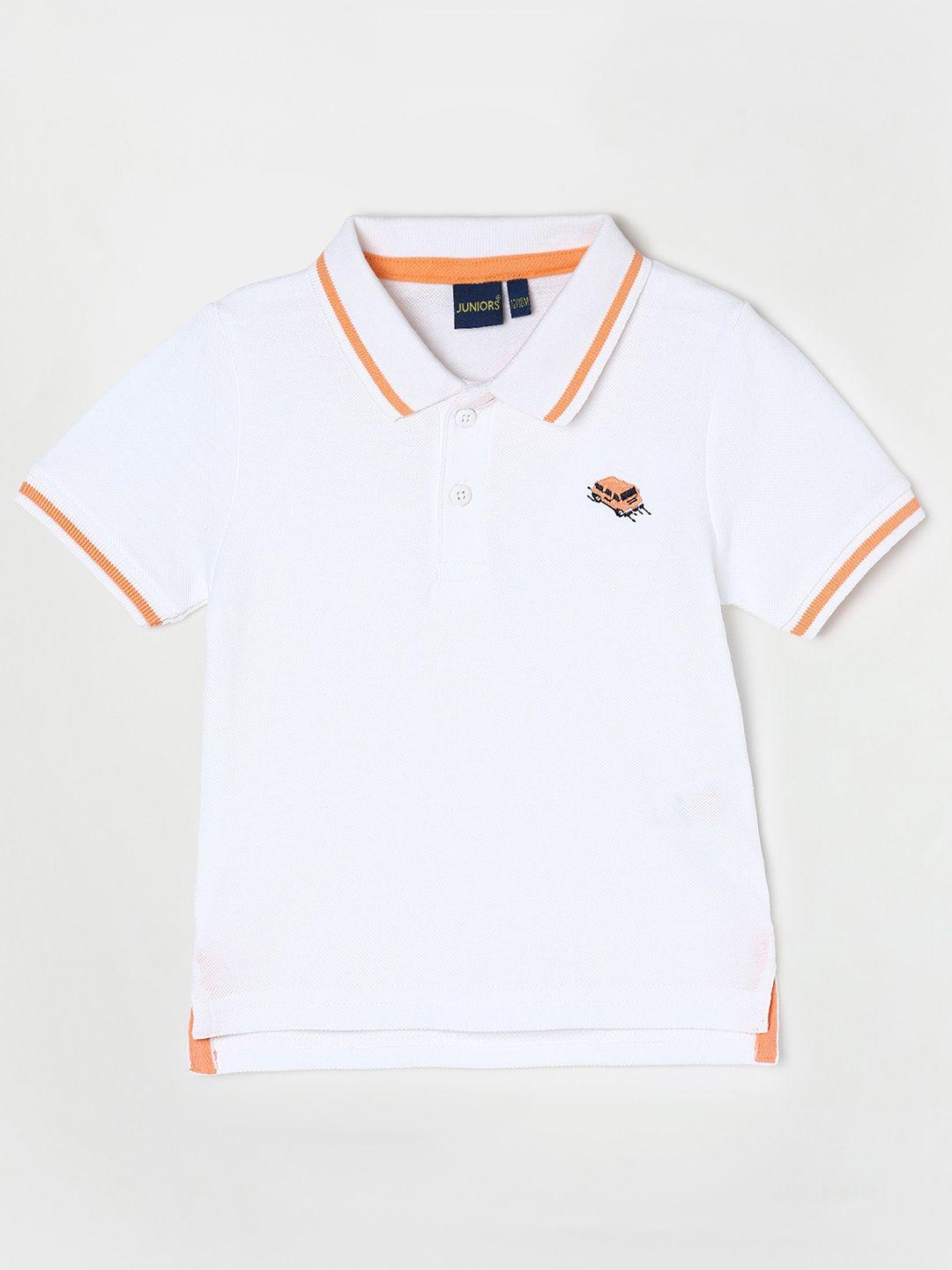 juniors by lifestyle boys polo collar pure cotton t-shirt