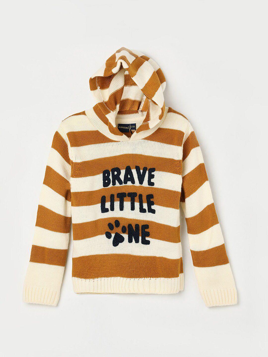 juniors by lifestyle boys striped hooded pure cotton pullover