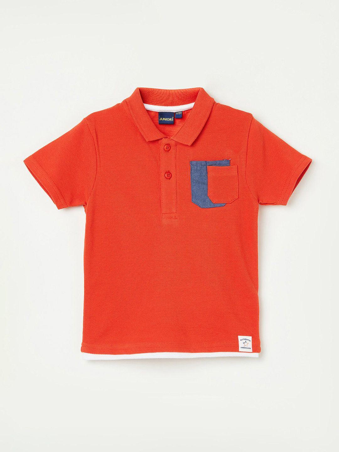 juniors-by-lifestyle-boys-typography-printed-polo-collar-pockets-pure-cotton-t-shirt