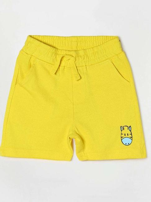 juniors by lifestyle kids yellow solid shorts
