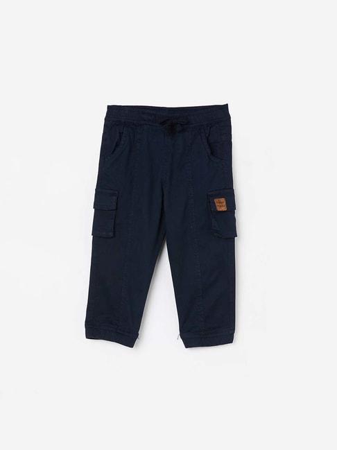 juniors by lifestyle navy cotton regular fit joggers