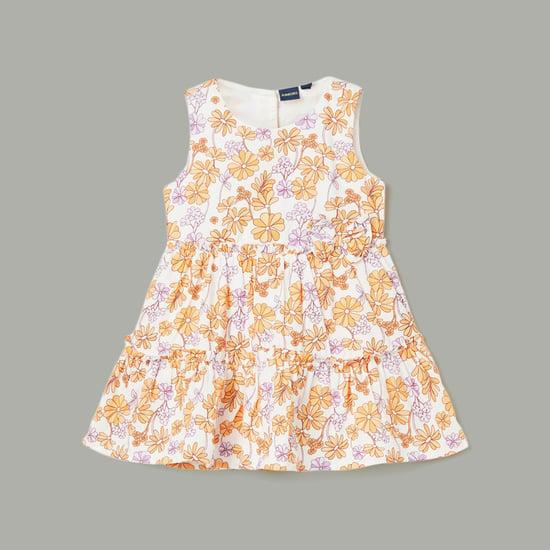 juniors girls floral printed a-line tiered dress