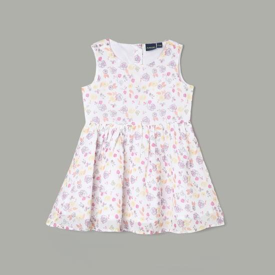 juniors girls floral printed sleeveless a-line dress