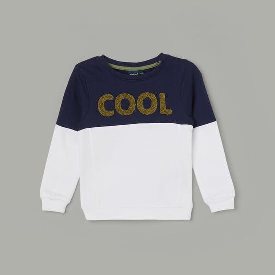 juniors boys colourblock sweatshirt