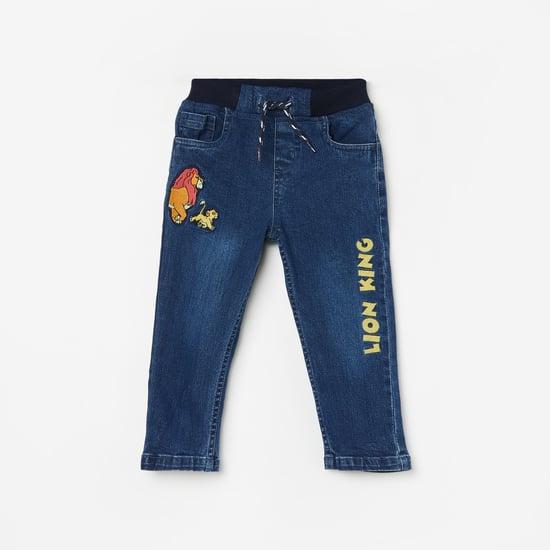 juniors boys lion king embroidered regular fit jeans