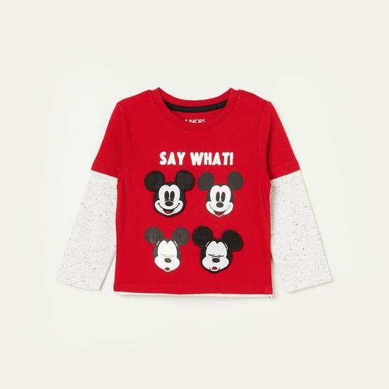 juniors boys mickey mouse printed t-shirt