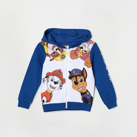 juniors boys paw petrol printed hooded sweatshirt