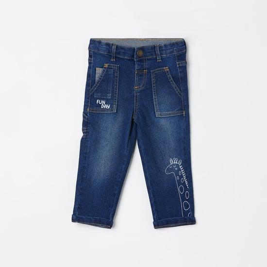juniors boys printed regular fit jeans