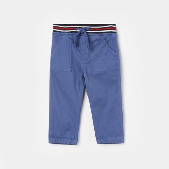 juniors boys solid elasticated trousers