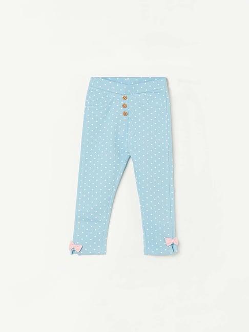 juniors by lifestyle blue cotton printed jeggings