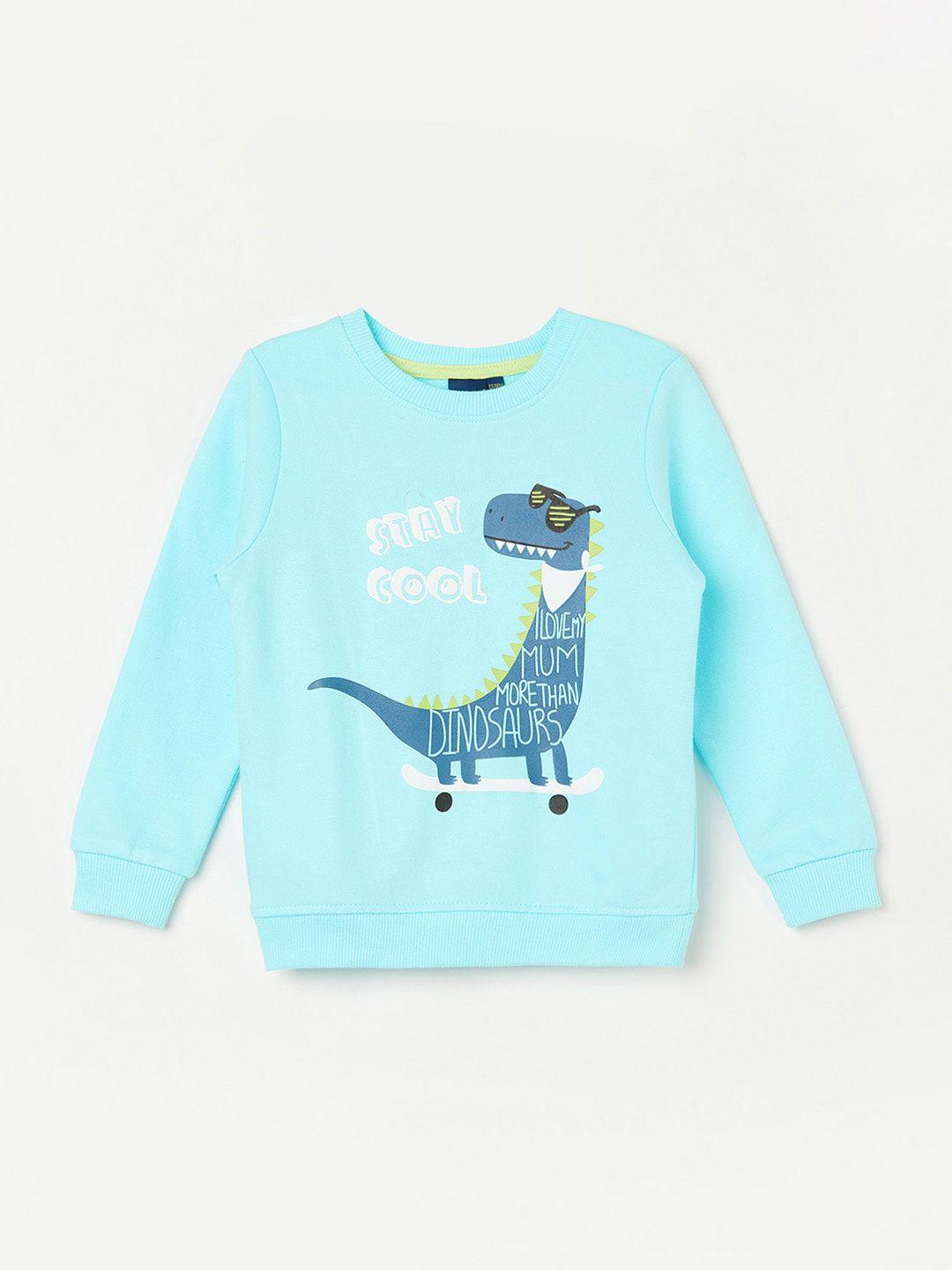 juniors by lifestyle boys graphic printed pure cotton sweatshirt