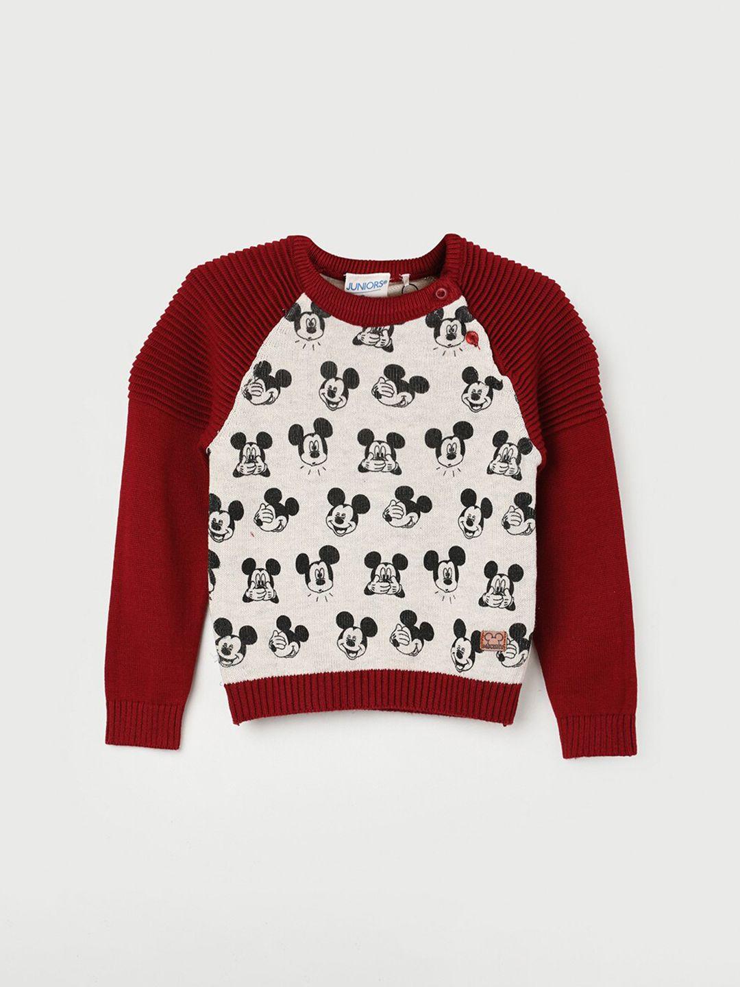 juniors by lifestyle boys mickey mouse printed pure cotton pullover
