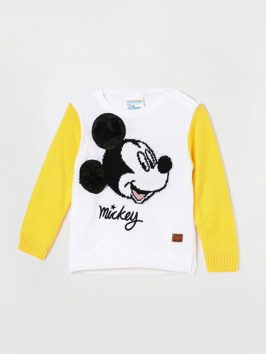 juniors by lifestyle boys mickey mouse self design pure cotton pullover