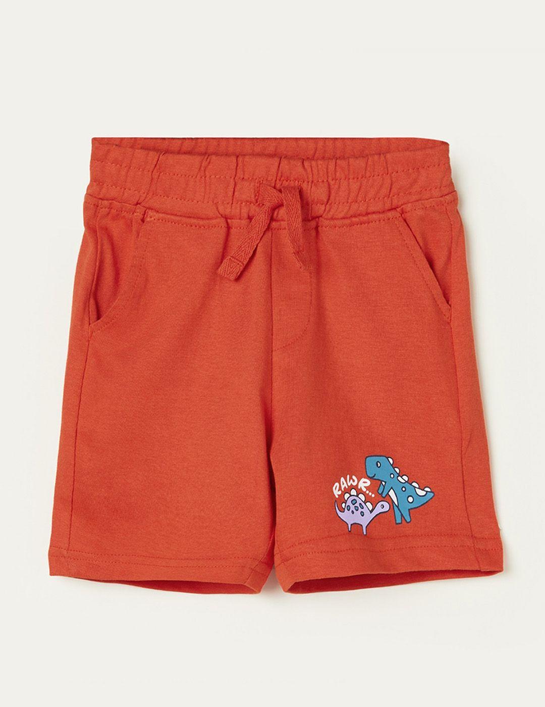 juniors by lifestyle boys mid-rise pure cotton shorts