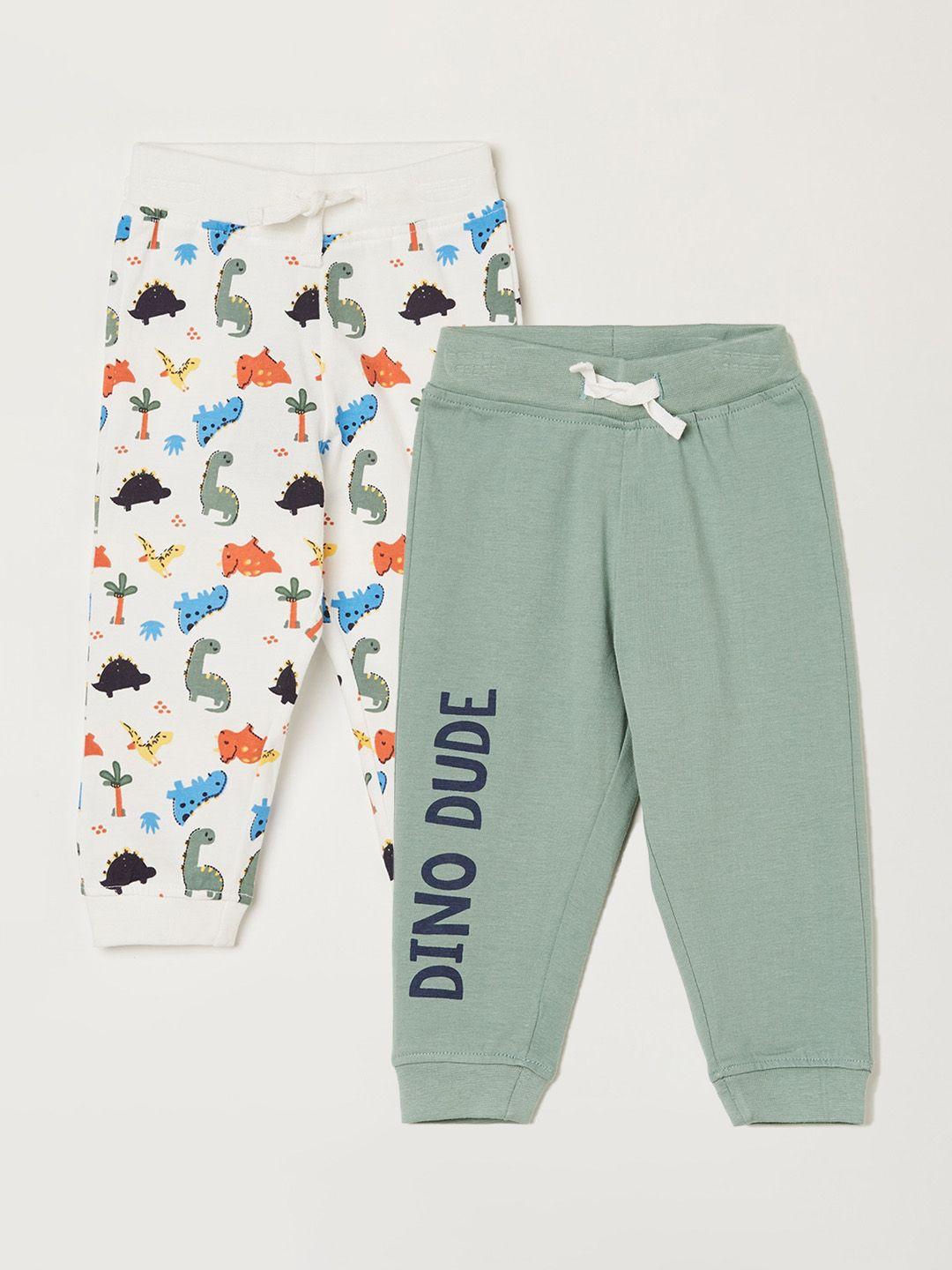 juniors by lifestyle boys pack of 2 printed pure cotton joggers trousers
