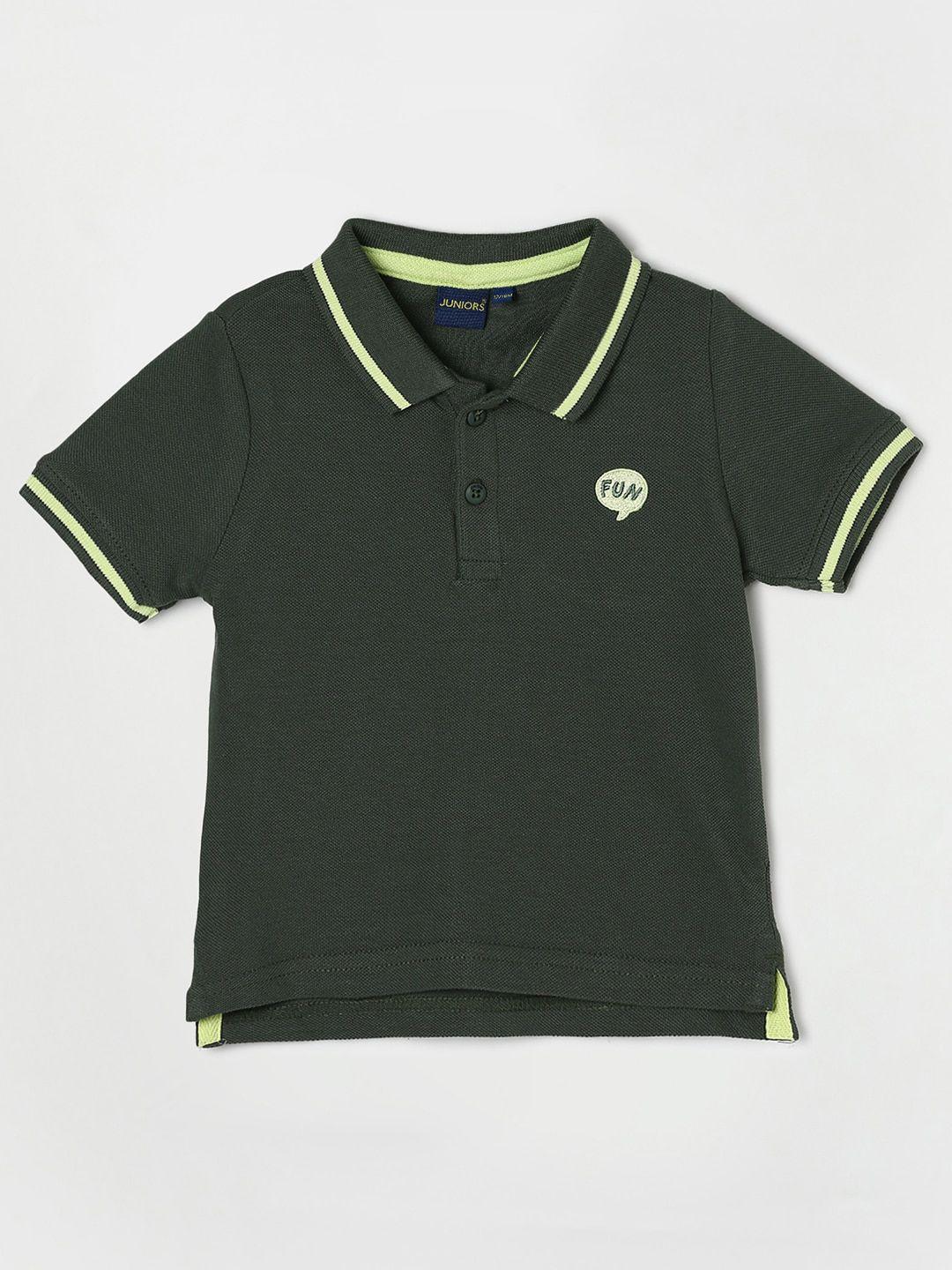 juniors by lifestyle boys polo collar pure cotton t-shirt