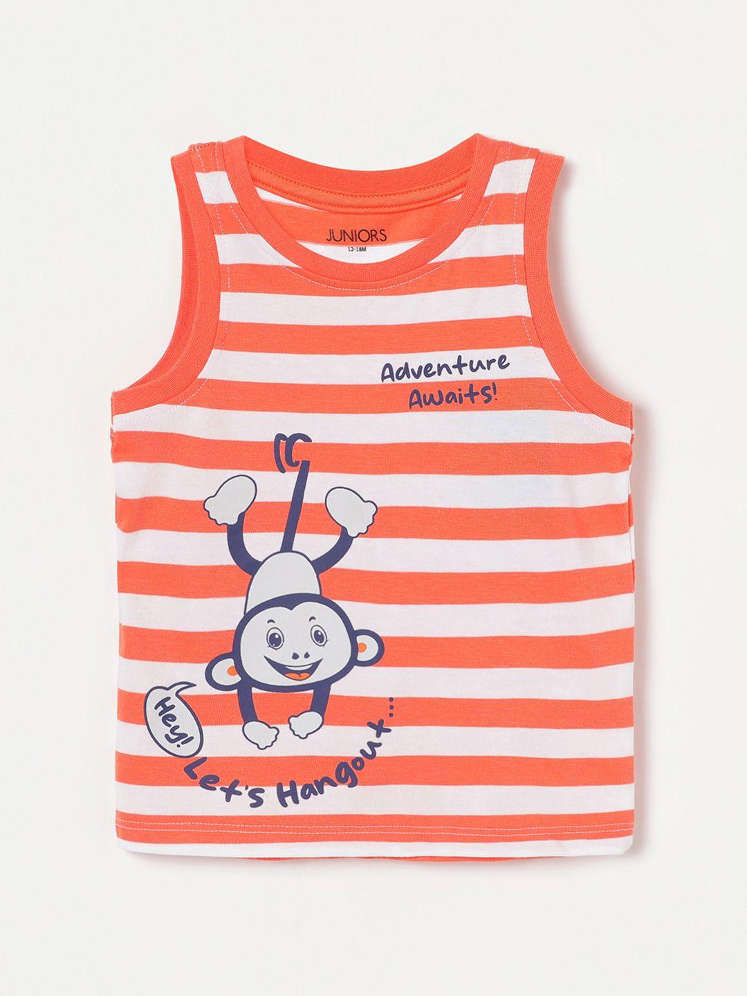 juniors by lifestyle boys striped pure cotton t-shirt
