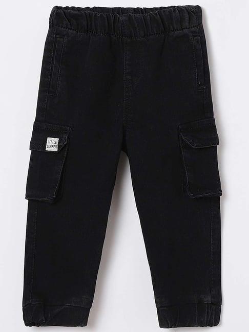 juniors by lifestyle kids black cotton regular fit jeans