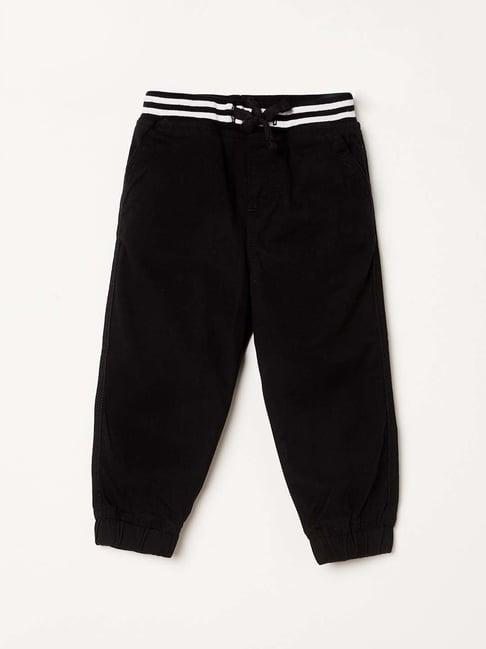 juniors by lifestyle kids black solid trousers