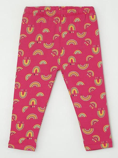 juniors by lifestyle kids fuchsia pink printed leggings