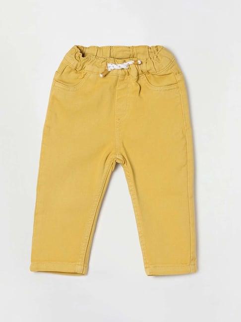 juniors by lifestyle kids mustard solid trousers