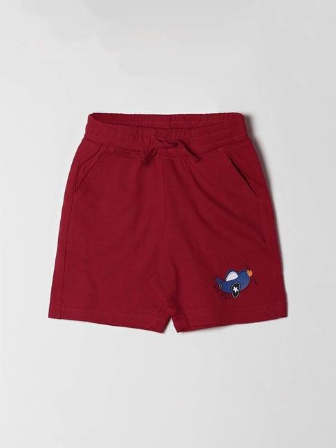juniors by lifestyle kids red solid shorts