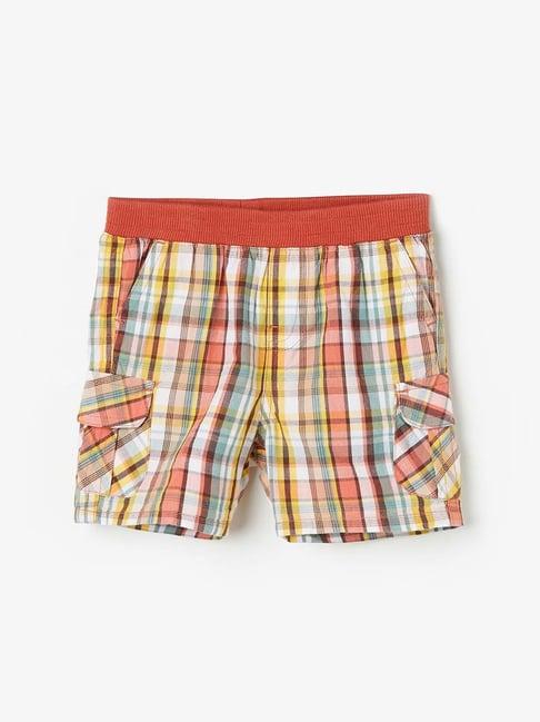 juniors by lifestyle multicolor cotton chequered shorts