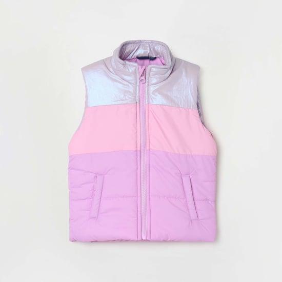 juniors girls colourblock quilted jacket