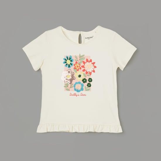 juniors girls embellished t-shirt