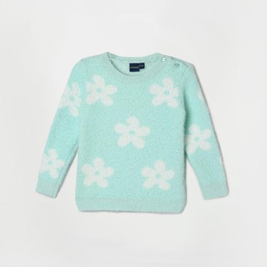 juniors girls floral printed sweater
