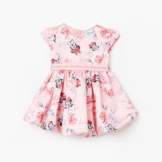 juniors girls minnie mouse print a-line dress