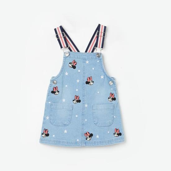 juniors girls minnie mouse printed pinafore dress
