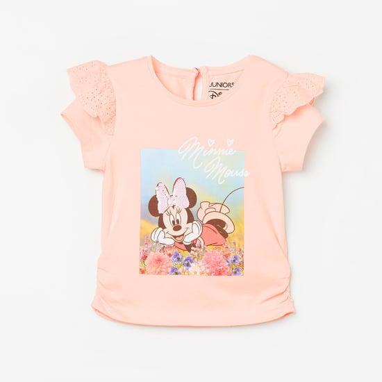 juniors girls minnie mouse printed t-shirt