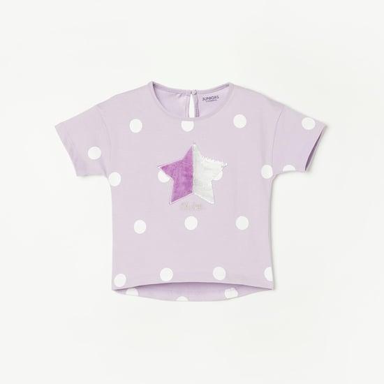 juniors girls polka dot printed t-shirt